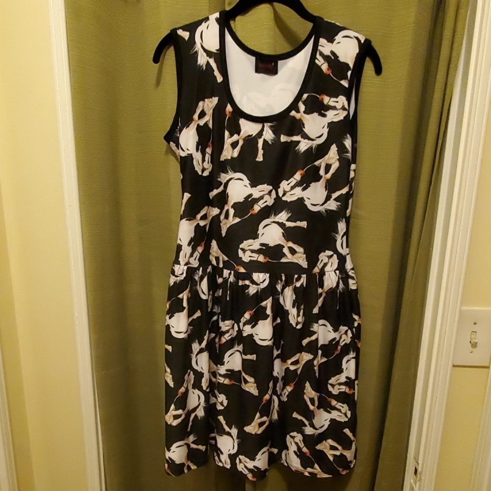 Horse print skater dress